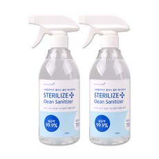 스테럴라이즈 플러스 클린 세너타이저 에탄올 스프레이 500ml 에탄올 70% 함유, 2개