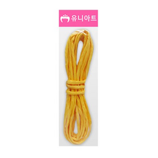 유니아트 칼라지끈 두꺼운 지끈 4mm 노랑, 20개, 옐로우