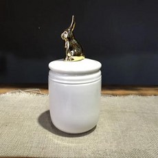 반려동물유골함 반려견 유골보관함 작은 애완 동물 항아리 새 화장 상자 장례 꽃병 고양이 재 인간 도자기 수공, 1개