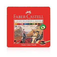 파버카스텔 일반 색연필 틴, 24색, 1개 학습완구/교구