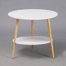 일룸 사이드테이블 창조적 인 차 테이블 작은 아파트 커피 테이블 현대적인 측면 쇼파 사이드 테이블, A더블 화이트(직경60CM*높이53CM)