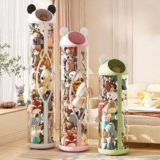 인형 정리 보관함 타워 이동식 정리함 172cm 업그레이드, 1개, 화이트-112cm