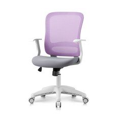 더자리체어 더자리체어 책상의자 학생의자 스테이 시리즈 화이트바디 팔걸이타입 라일락
