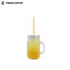 YJ 드링크자 450ml 1EA 유리머그컵, 8개