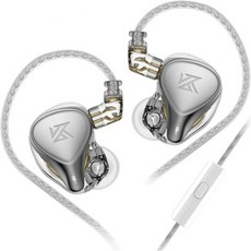 에르지고 ZEX Pro 트리플 하이브리드 드라이버 하이파이 인 이어 이어폰 KZ ZEXPro IEMs 이어버드 탈부착 0.75mm 2핀 은도금 케이블 (블랙 마이크 포함), 마이크를 들고_진주