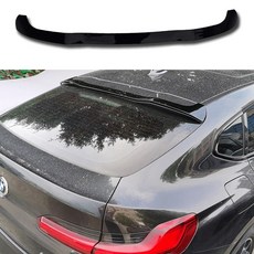 BMW X4 G02 M 퍼포먼스 스타일 X드라이브 25i 30i 스포일러 18-22 업 리어 윈도우 루프 광택 블랙 카본 룩, No Color