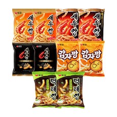 농심 먹태깡 60g 2개 + 새우깡 90g 매운새우깡 새우깡블랙 72g +감자깡 75g