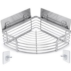 [바보사랑] 무타공 접착식 젠다이 욕실코너선반 세면대하부 만능 샴푸거치대 샤워실