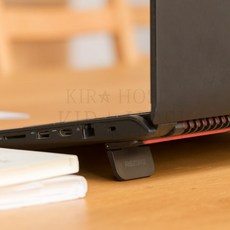 kirahosi 노트북 거치대 휴대용 받침대 스탠드 직장인 455호+덧신증정 Em0qg1d, 블랙
