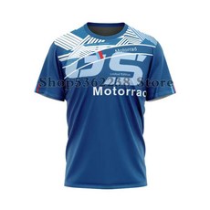 모터라드 남성용 바이크 오토바이 티셔츠 For bmw 호환 R1200 R1250 GS 어드벤처 슈퍼바이크 모터스포츠 팀 블루 저지 여름 속건성, 03 L, 1개