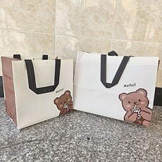 곰돌이 선물용 가방 장바구니 쇼핑백, 1개