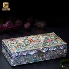 화려 빈티지 자개 장 나비 보석 보물 보관 함 원석 선물