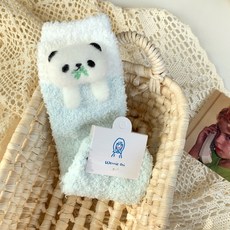 걸스코코 스노우팝수면양말 수면양말 귀여운 동물양말 눈알 양털 뽀글이 수족냉증 양말