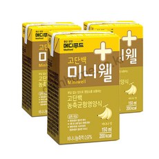 메디푸드 미니웰 (바나나맛) 48팩 고단백농축균형영양식, 150ml