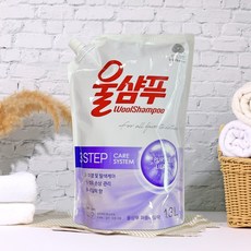 애경 울샴푸 퍼플라일락 리필 1.3L 세탁세제, 1개