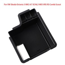 차량 중앙 콘솔 보관함 홀더 VW 스코다 옥타비아 3 MK3 A7 5E NL3 NR3 VRS 콤비 스카우트 센터 콘솔 정리, 01 Black, 01 CHINA, 1개