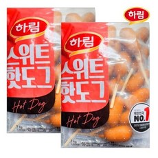 하림 웰 스위트 핫도그, 1kg, 2개