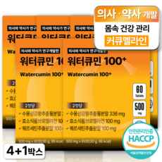 워터큐민 수용성 커큐민 커큐멜라인, 5박스, 60정