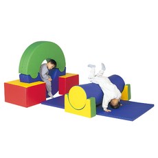 실내 놀이 기구 1어린이 운동 매트 구르기 2구멍 통과 3뛰어 넘기, 써클조합세트 2 일반, 1개