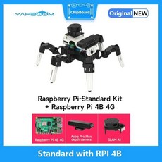 라즈베리파이 엔비디아 젯슨 나노용 로봇 ROS2 18DOF Muto RS 헥사포드, [01] Standard with RPI 4B, 1개