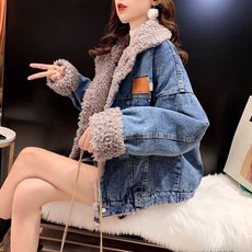 라오농 MELNA 램스울 데님 코트 여 가을 겨울 상의Llfge897