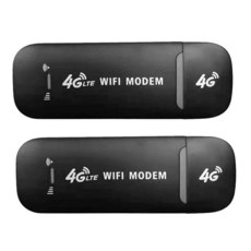 다기능 와이파이 라우터 4G LTE USB 150Mbps 모뎀 스틱 카드 홈 오피스 네트워킹 제품, 03 2Pcs Black - lg모바일오피스넷렌탈