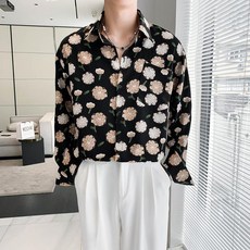긴팔 남자 가을 셔츠 긴소매 남성 룩 남방 심플한 모던 외출룩 오버 힙합 스타일