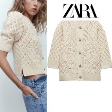 자라 니트 가디건 귀여운 반팔 ZARA