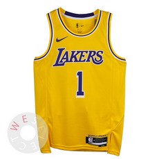 NBA 2022-23 LA 레이커스 디안젤로 러셀 스윙맨 져지 유니폼 - 아이콘 에디션