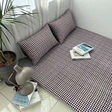 100% 국내생산 사계절 누빔 요커버(체크), 체크_베리