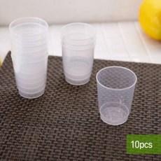 플라스틱 소주컵 야외용 (65ML) X 10개 플라스틱소주잔 플라스틱컵 투명컵 야외용컵 야외용소주컵