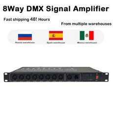 빠른 배송 품질 8CH DMX 분배기 DMX512 조명 무대 조명 신호 증폭기 분배기 8 웨이 DMX 분배기, 01 CHINA, 04 영국 플러그