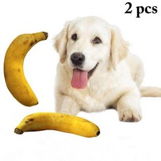  강아지 바나나 인형 삑삑이 소리나는 애착인형 장난감 터그놀이 이갈이 장난감, 노란색 