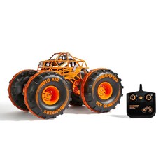 Sharper Image® 4x4 자이언트 크러셔 리모컨 4WD 트럭 고속 오프로드 몬스터 트럭 모든 지형 타이어 LED 헤드라이트 USB-C 충전식 배터리 오버사이즈, Sharper Image® 4x4 자이언트 크러셔 리, 1개