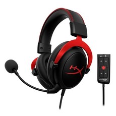 HyperX Cloud II 게이밍 헤드셋 7.1 가상 서라운드 사운드 대응 USB 오디오 컨트롤 박스 부속 레드 PS4PCXboxSwitch스마트폰 KHX-HSCP-RD 오리지널 데이터 특전 첨부 ( 4P5M0AA )