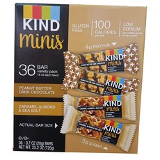 Kind Mini Bars Variety Pack 카인드 미니 바 버라이어티 팩 36개 25.2oz(720g), 1개
