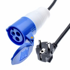 Schuko 플러그-IEC309 316C6 전원 코드 16 A 250V H05VV-F 1.5mm 케이블 316P6 입구 유로 CEE7/3 콘센트 소켓, 100CM Lenght, 1개