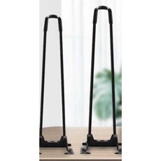 접이식 테이블 다리 상다리 4개 세트 철제 책상 식탁 프레임 밥상 가구 부속, 1개, 5. 검정 45cm 1개 7mm 철근