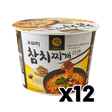 오모리 참치찌개라면 큰컵 135g 12개입 1박스, 12개