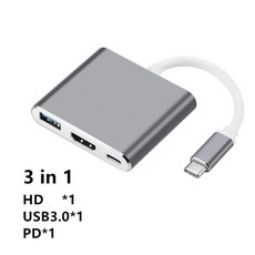 C타입 선더볼트 3 HDMI 호환 랜 이더넷 어댑터 USB-C PD USB 3.0 허브 맥북 갤럭시 S8 화웨이 메이트 10, without rj45, 02 without rj45