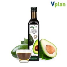 [브이플랜] 뉴질랜드 그로브 엑스트라버진 아보카도오일 500ml 냉압착 아보카도유, 1개