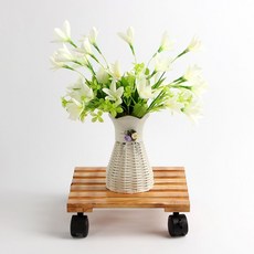 B7+b1821 공기청정기받침대 이동식 원목 화분받침대 25cm 화분대 화분정리대 화분받침