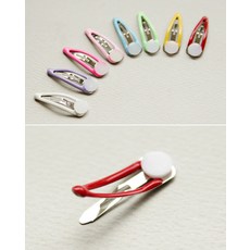 강아지 똑딱핀 5개 애견핀만들기 핀대 부자재, 스카이블루
