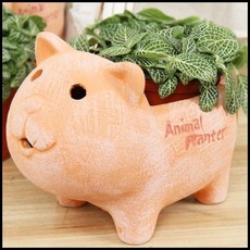 OT 원통화분 큐티 화분(고양이) 화기 애니멀 아크릴화분 조화화분 인테리어화분