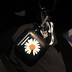 피스마이너스원 데이지 에어팟 카라비너 실리콘 케이스, 에어팟1/2세대