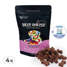  [썬더펫] 앤슈 말티즈 하루건강 강아지간식 영양간식 기호성 소형견 애견 반려견 사료 영양제 기능성 피부 관절 눈 6g*30 180g, 4개 