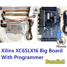 업데이트 FPGA 데모 보드 자일링스 스파르탄 6 XC6SLX16 256Mb SDRAM EEPROM 플래시 SD 슬롯 AX309, 02 boardandprogrammer
