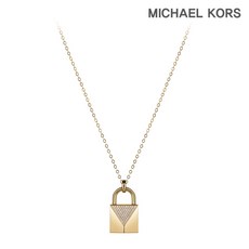 Michael Kors 마이클코어스 골드 클리어 롱 패드락 목걸이 MKC1020AN710