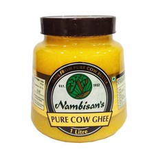 인도정품 Nambisans cow ghee 남비산 퓨어 카우 기버터 1L, 1개