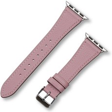 비브 애플워치 이태리 가죽 밴드 스트랩 호환, M Size (42 / 44 / 45 mm), 핑크